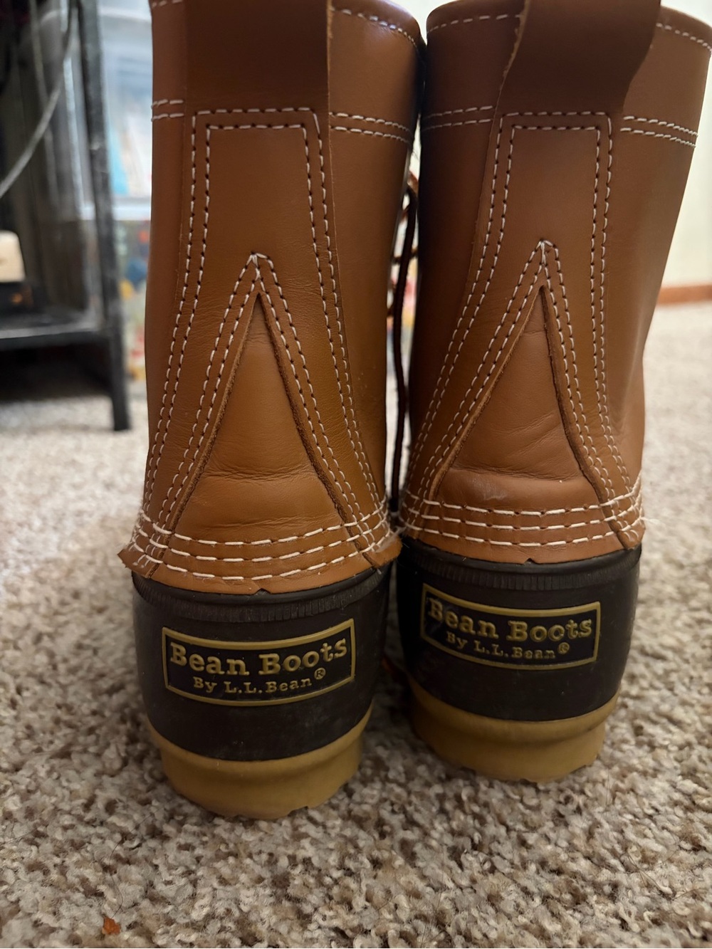L.L. Bean Two-Tone Brown Waterproof Duck Boots - Picture 3 of 5